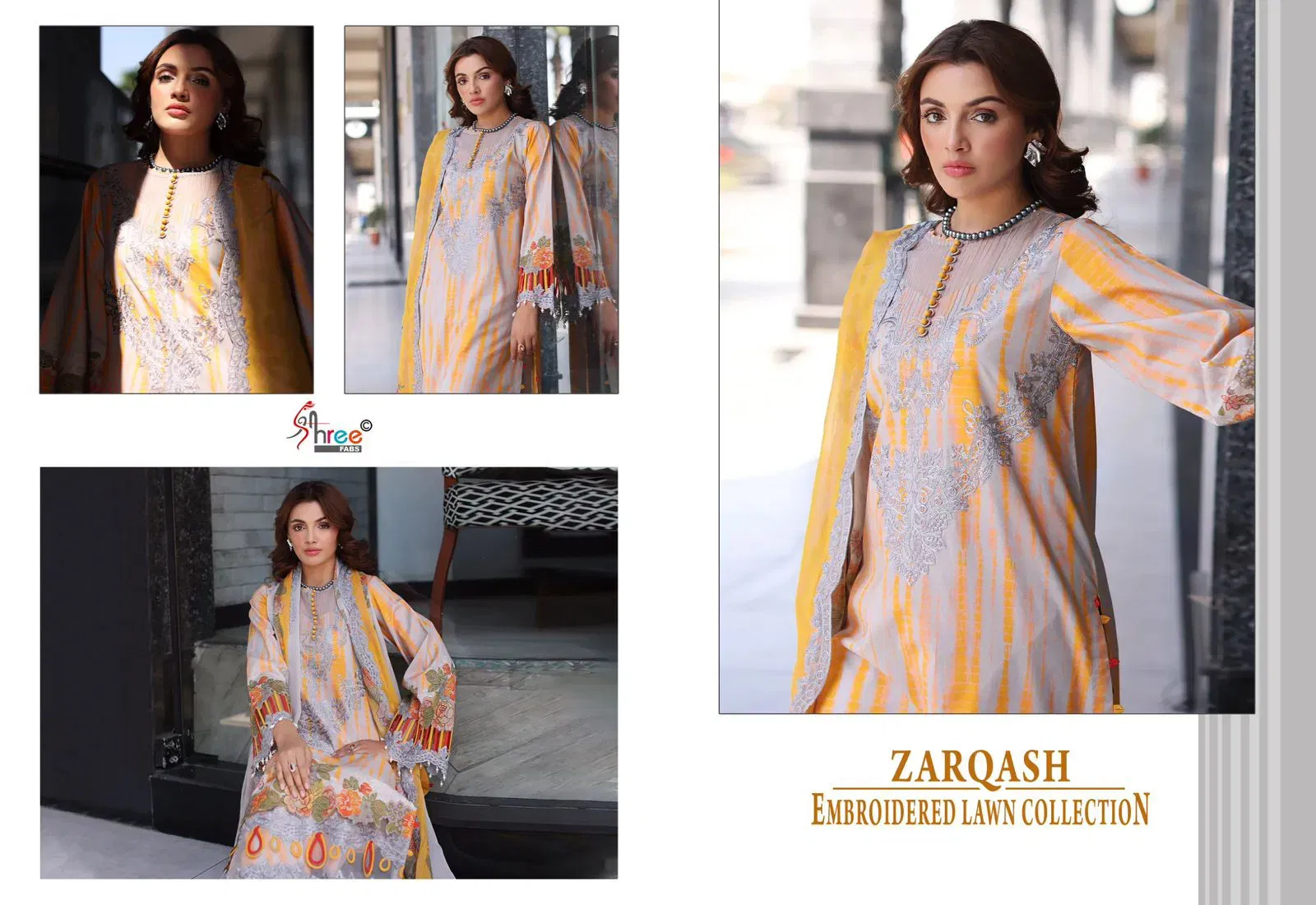 Stylish Shree Zarqash Chiffon Dupatta Cotton Print Pakistani Salwar Kameez Collection Wholesale 2026