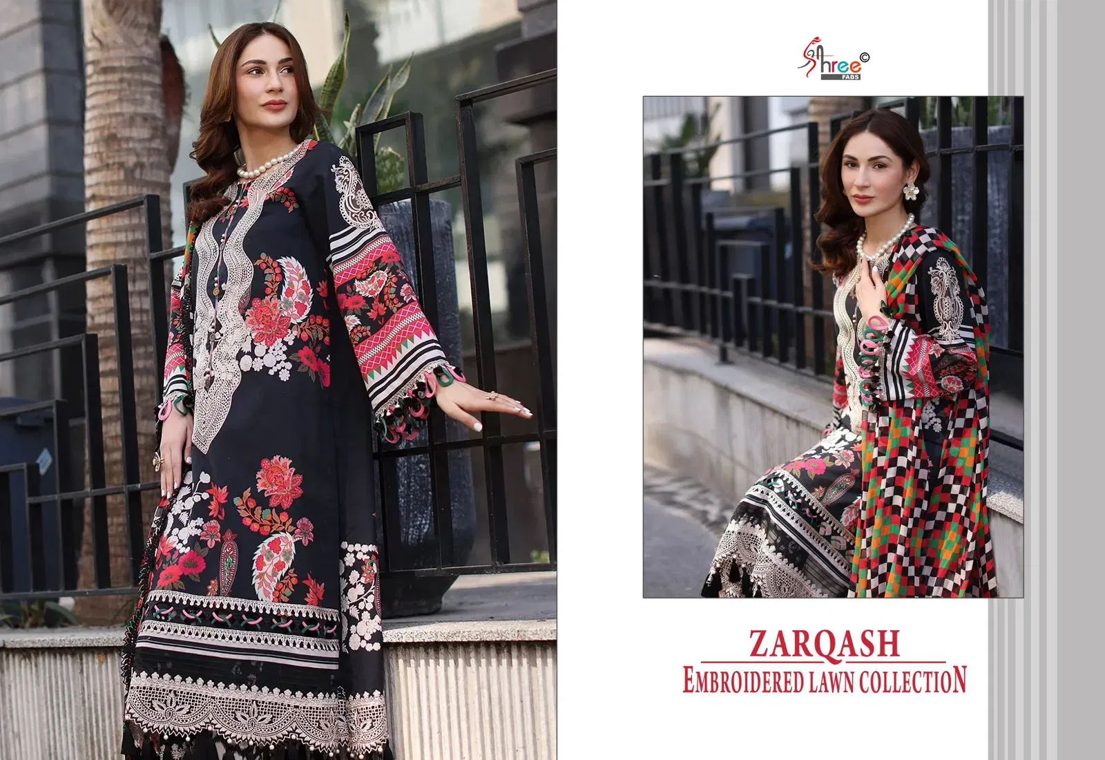 Stylish Shree Zarqash Chiffon Dupatta Cotton Print Pakistani Salwar Kameez Collection Wholesale 2026