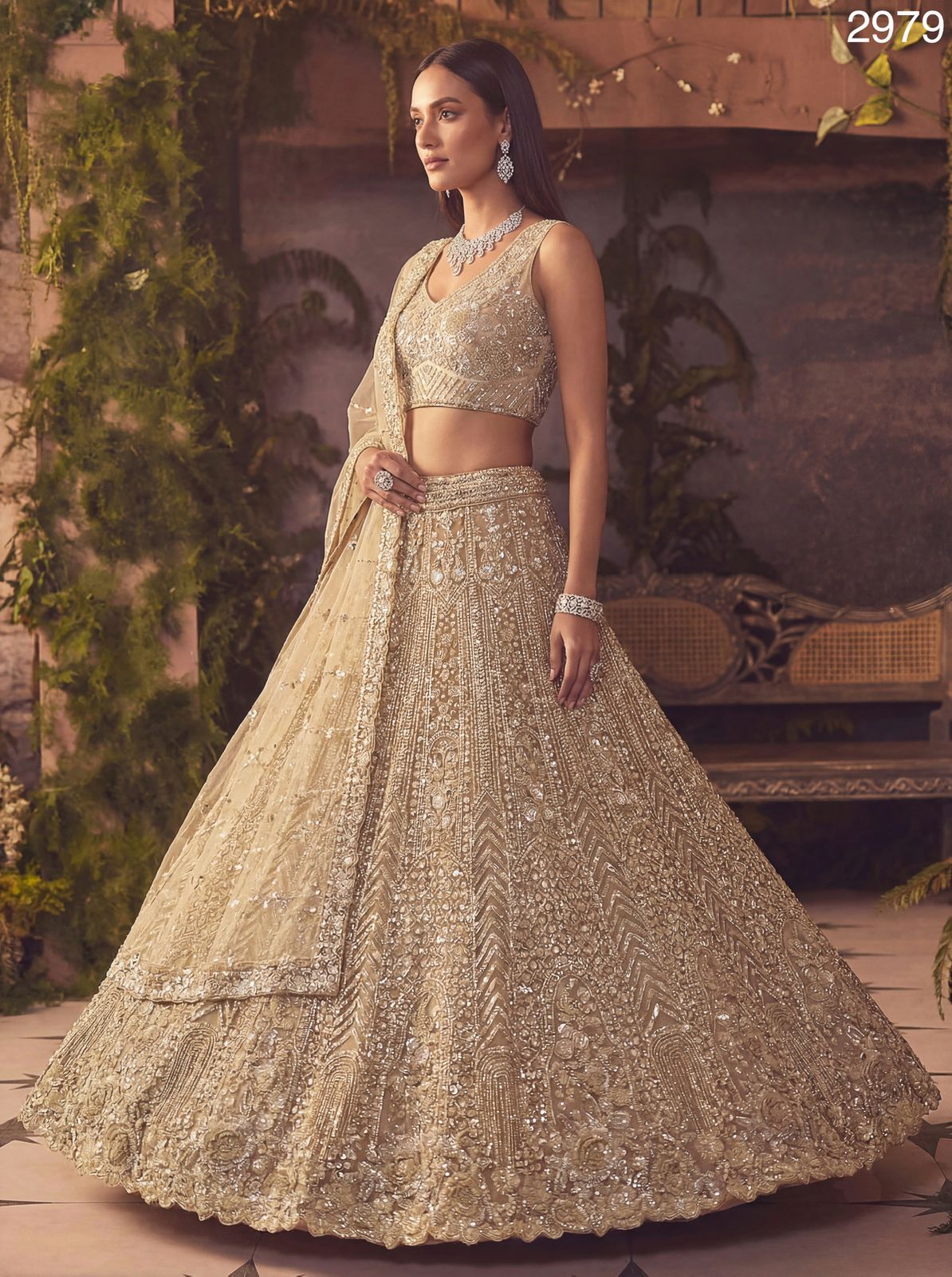 Latest Anjani 2979 Stunning Sober Golden Party Wear Lehenga Choli Collection Wholesale 2026