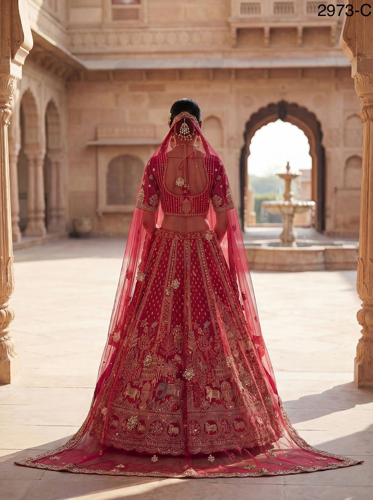 Buy Anjani 2973 Attractive Elephant Embroidered Perfect Bridal Lehenga choli with Double Dupatta Collection Wholesale 2026