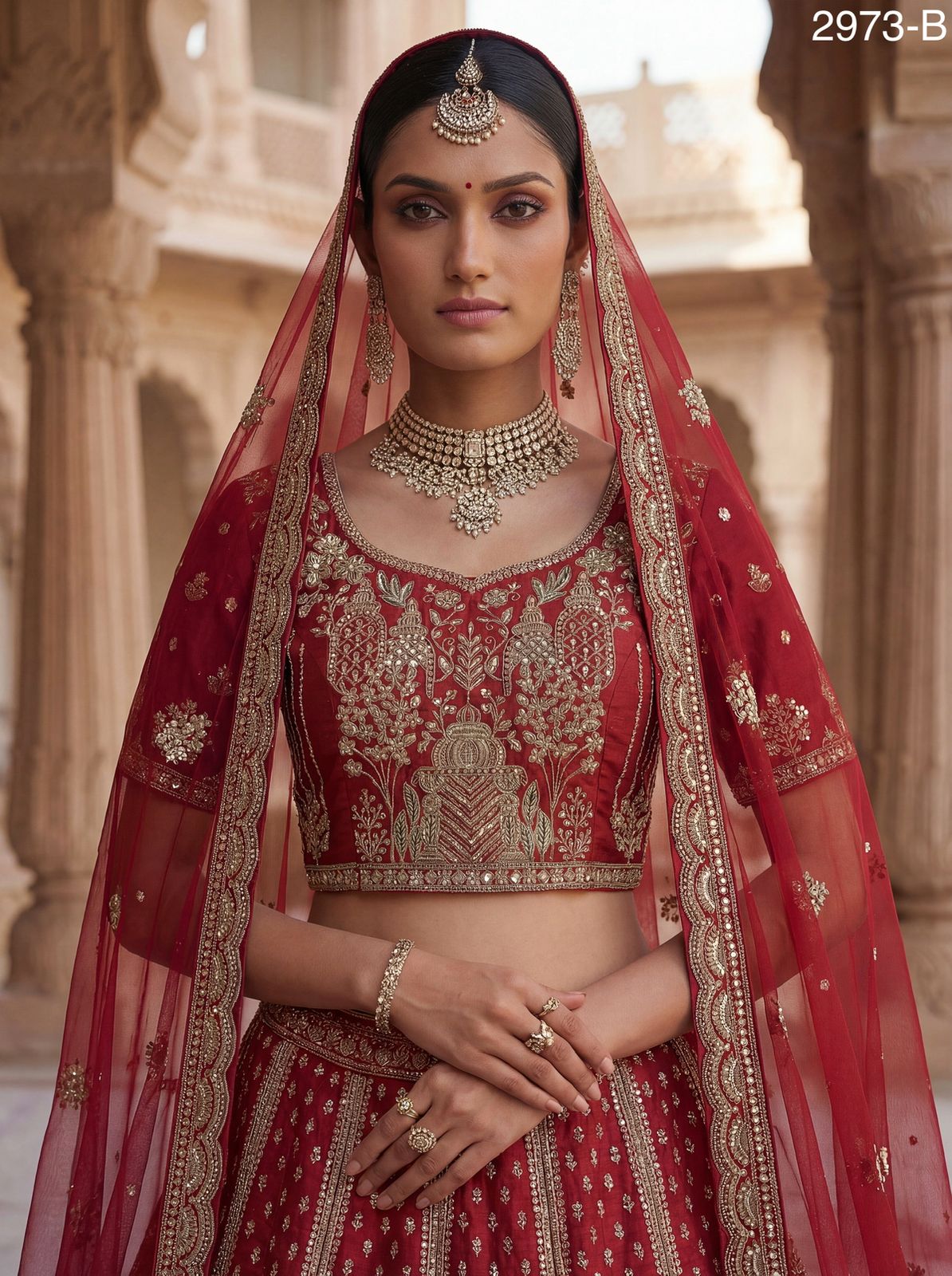 Buy Anjani 2973 Attractive Elephant Embroidered Perfect Bridal Lehenga choli with Double Dupatta Collection Wholesale 2026