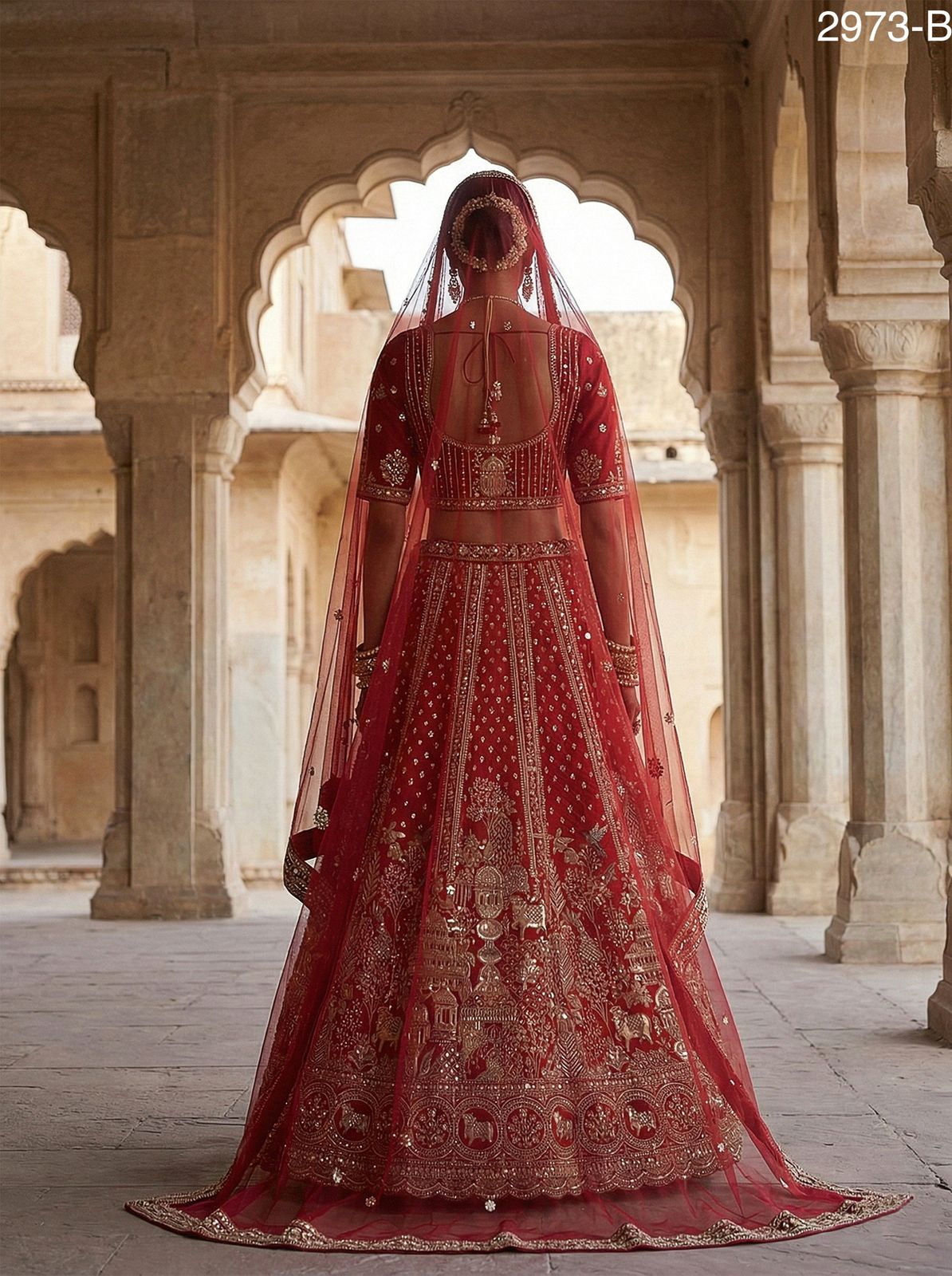 Buy Anjani 2973 Attractive Elephant Embroidered Perfect Bridal Lehenga choli with Double Dupatta Collection Wholesale 2026