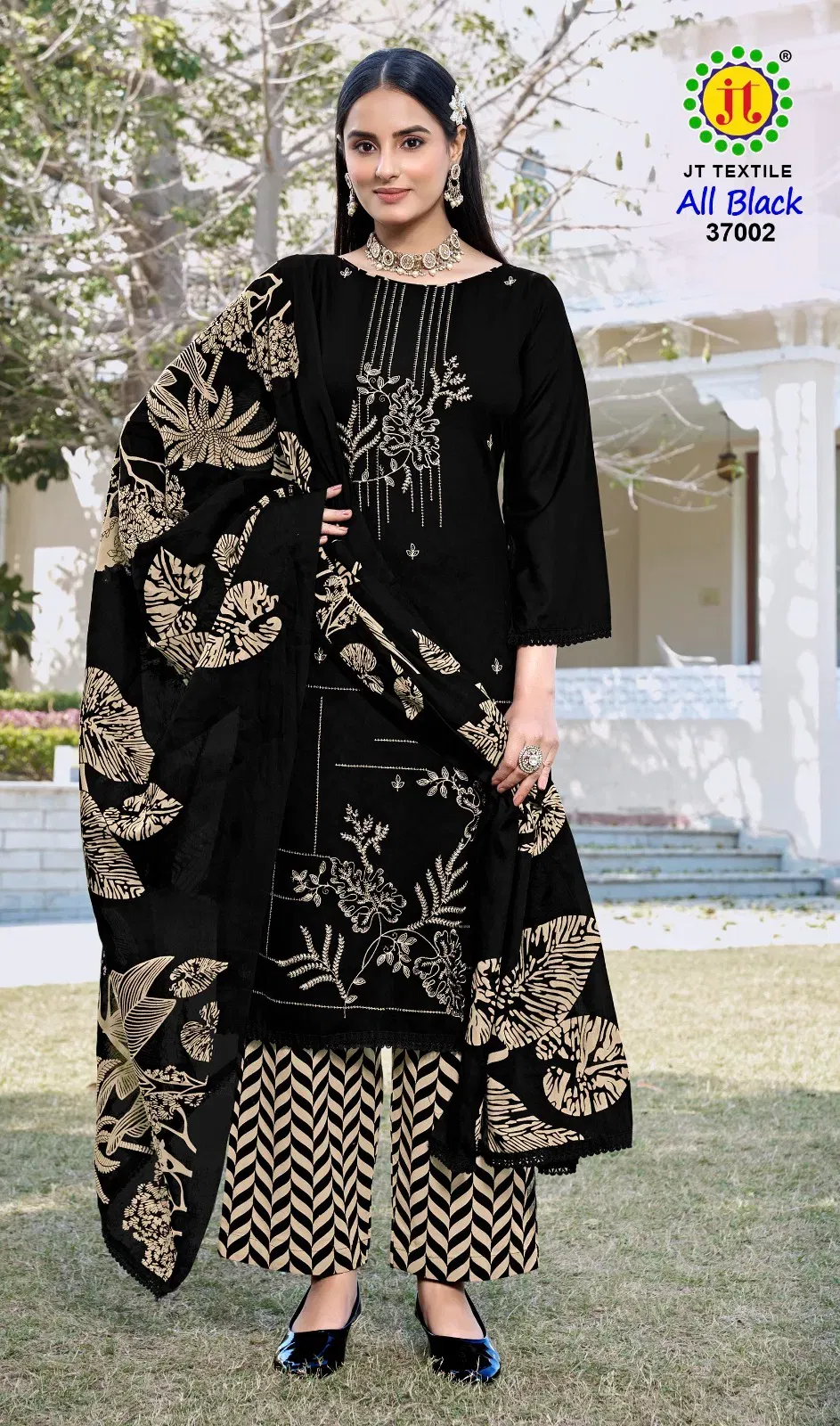 Stylish Jt All Black Vol 37 Rayon Sequence Embroidery Work Dress Material Wholesale 2026