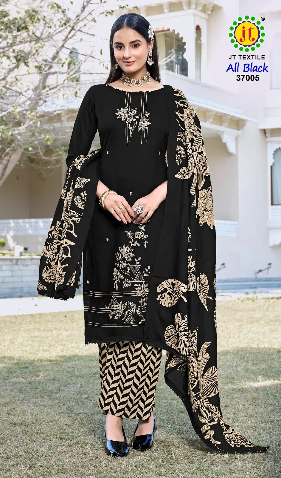 Stylish Jt All Black Vol 37 Rayon Sequence Embroidery Work Dress Material Wholesale 2026