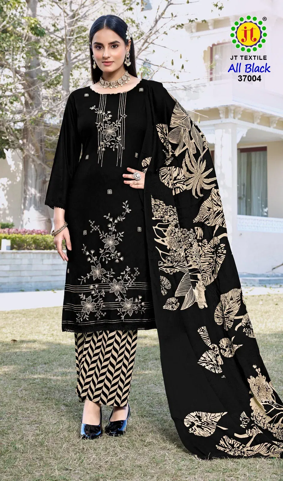 Stylish Jt All Black Vol 37 Rayon Sequence Embroidery Work Dress Material Wholesale 2026