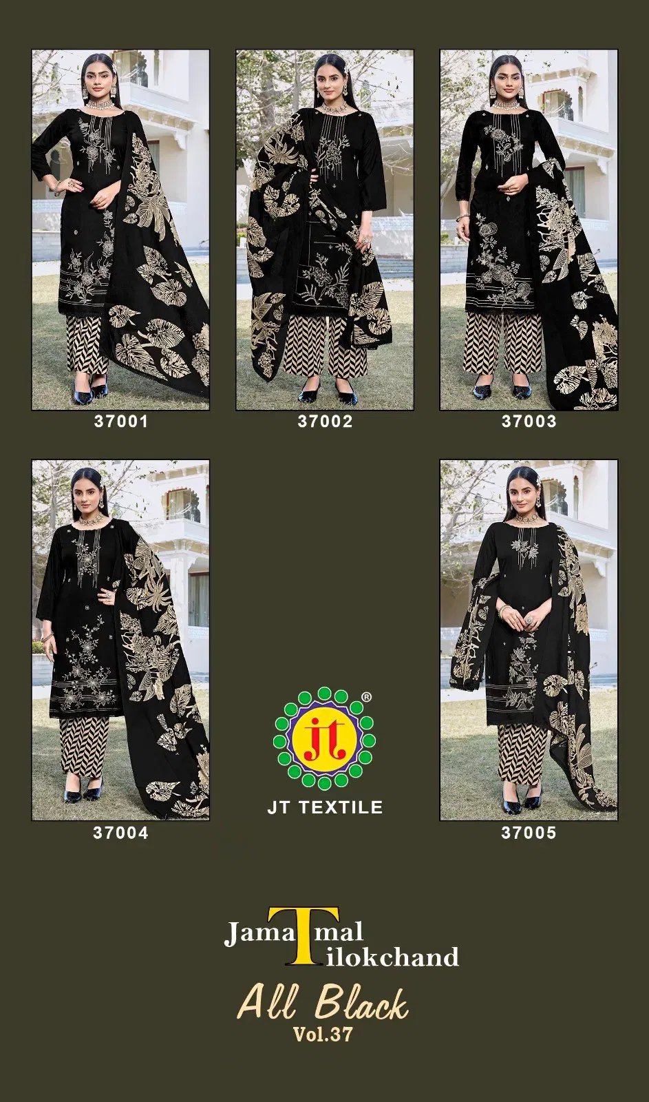 Stylish Jt All Black Vol 37 Rayon Sequence Embroidery Work Dress Material Wholesale 2026