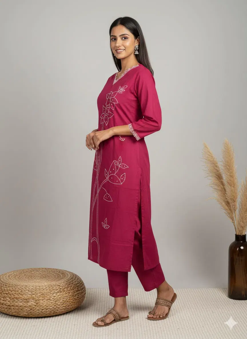 Beautiful Naisha K 652 Cotton With Embroidered Kurti Pant And Dupatta Collection Wholesale 2026
