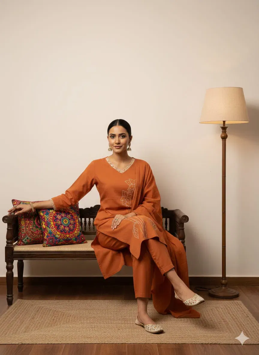 Beautiful Naisha K 652 Cotton With Embroidered Kurti Pant And Dupatta Collection Wholesale 2026