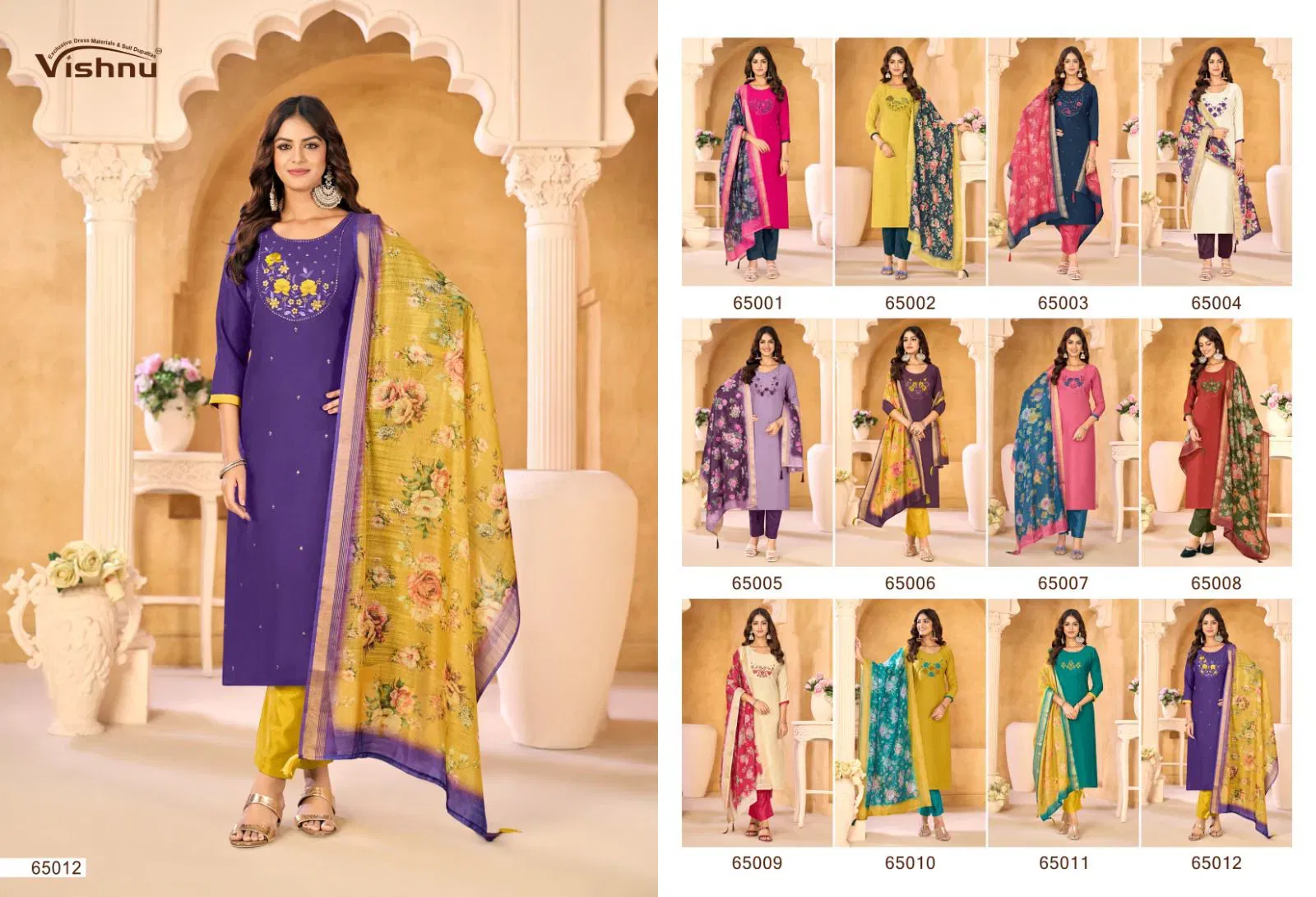 Latest Vishnu Samrastha Mul Chanderi With Work Designer Dress Material Wholesale 2026