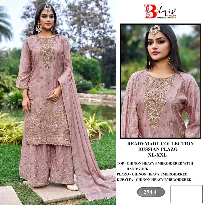 Beautiful Bilqis B 254 A To D Readymade Chinon With Embroidered Work Pakistani Suits Wholesale 2026