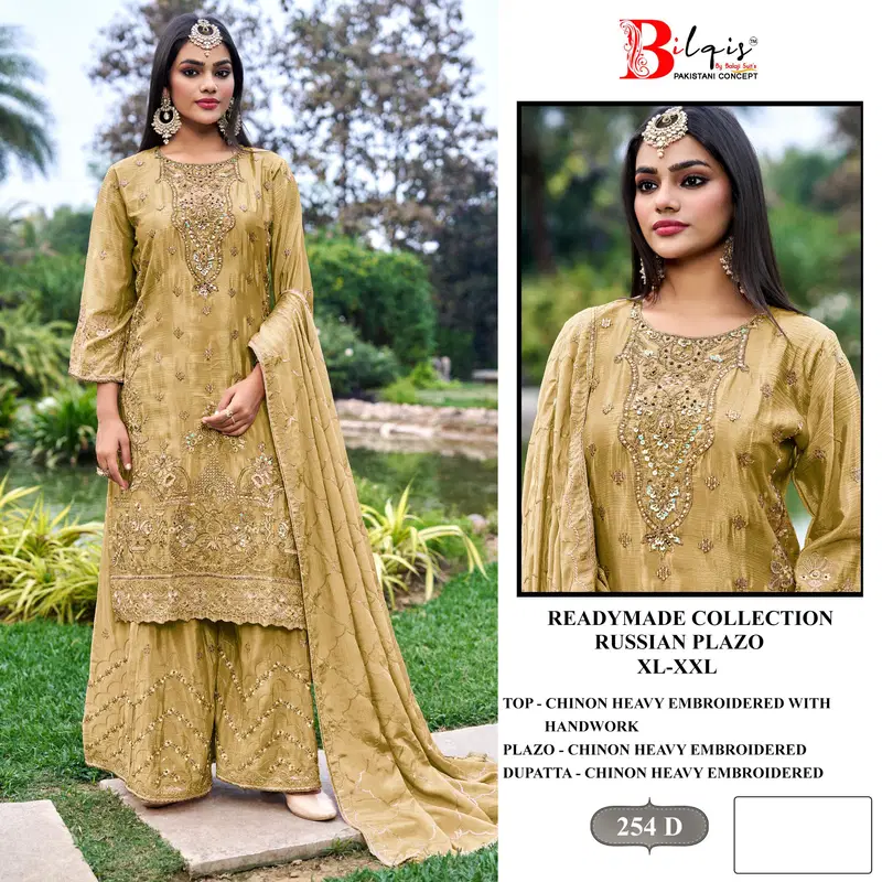 Beautiful Bilqis B 254 A To D Readymade Chinon With Embroidered Work Pakistani Suits Wholesale 2026