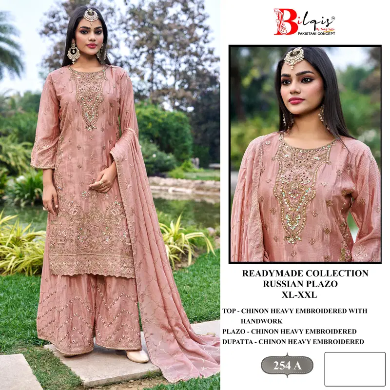 Beautiful Bilqis B 254 A To D Readymade Chinon With Embroidered Work Pakistani Suits Wholesale 2026