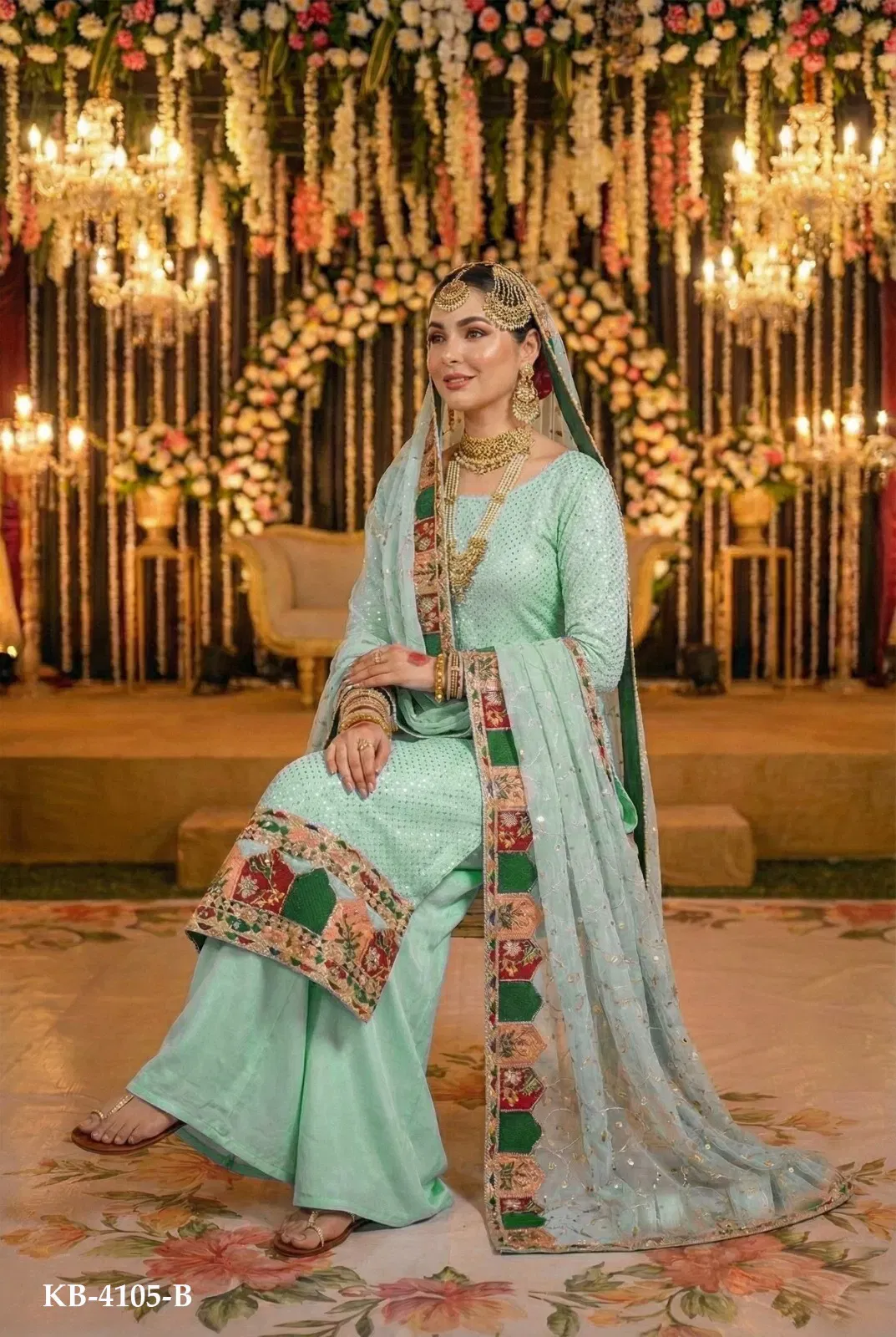 Latest Kb 4105 Super Hit Faux Georgette Eid Special Collection Wholesale 2026