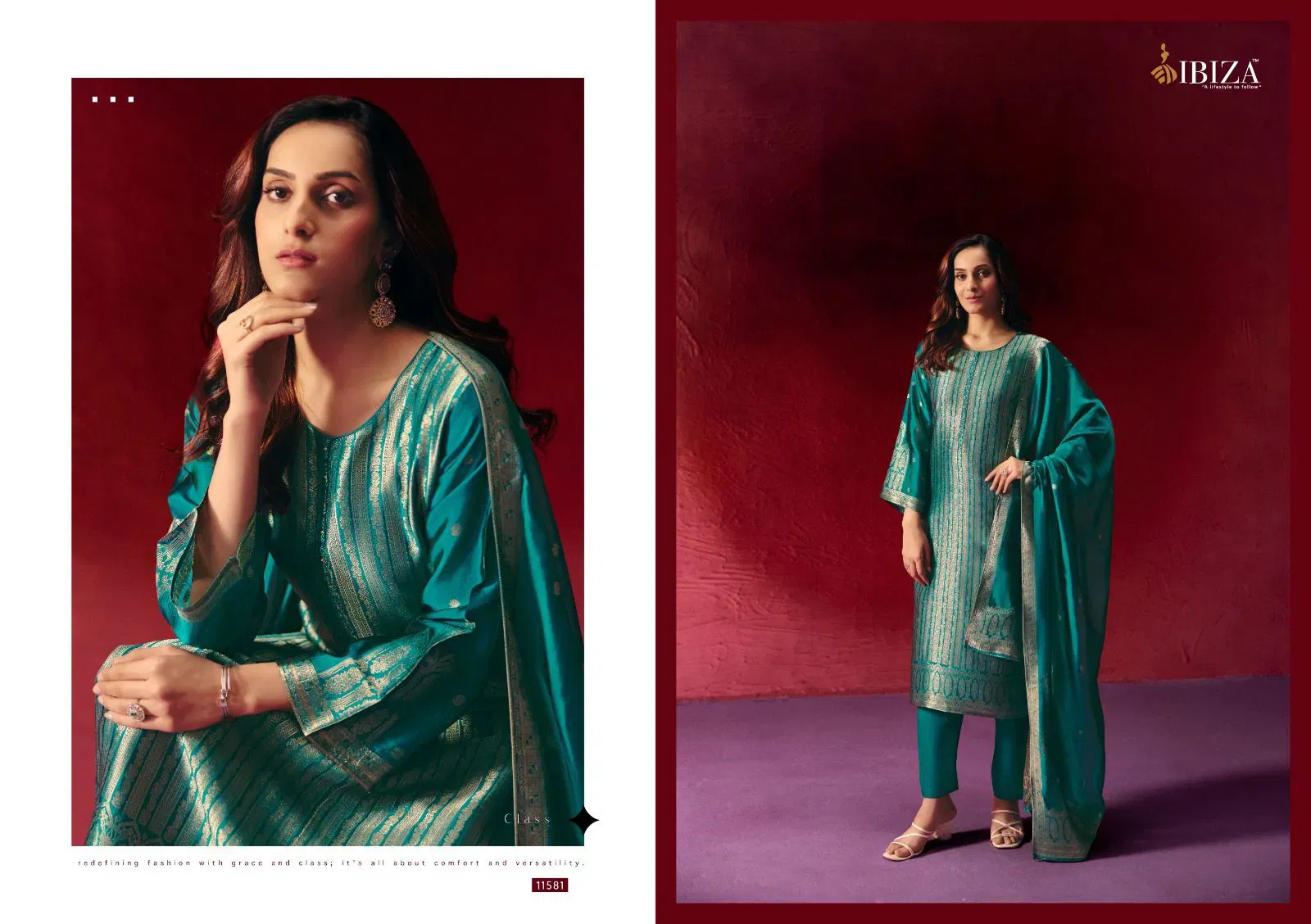 Buy Ibiza Zeya Banglory Silk Jacquard With Work Salwar Kameez Wholesale 2026
