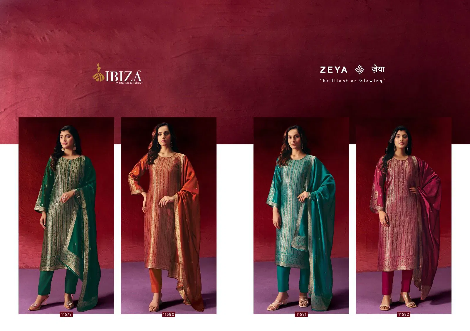 Buy Ibiza Zeya Banglory Silk Jacquard With Work Salwar Kameez Wholesale 2026