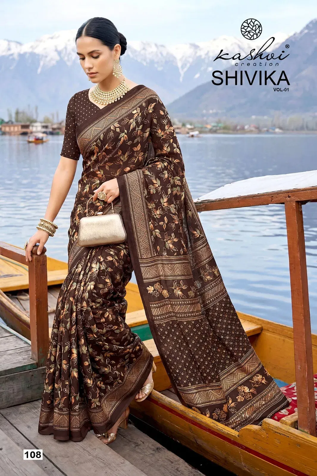 Latest Kashvi Shivika Vol 1 Black Moss Foil Print Casual Wear Saree Collection Wholesale 2026