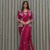 Bt 7142 Crep Satin Ready To Wear Saree With Koti Collection Wholesale