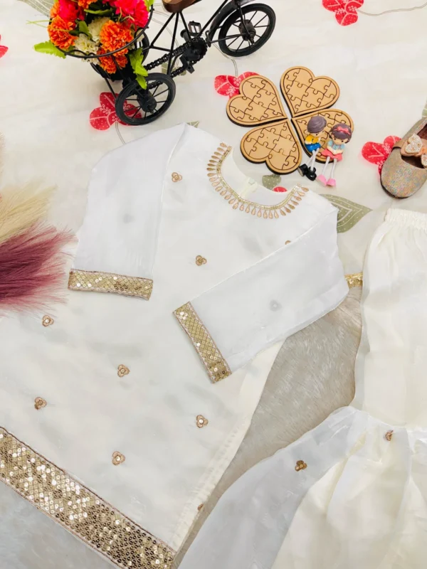 Buy OC 241 GMY Silk Kids Top With Sharara And Dupatta Wholesale 2026