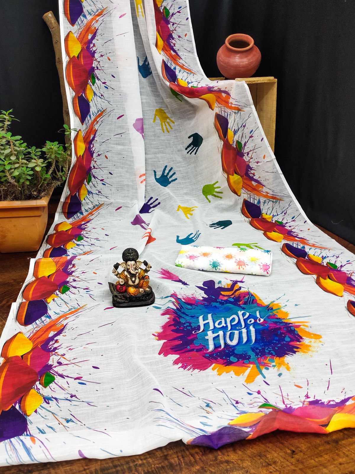 Launching Lekha VC Rang Linen With Silver Border Holi Special Saree Wholesale 2026