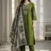 Naisha K 656 Dhabu Cotton With Embroidered Work Top Bottom And Dupatta Wholesale