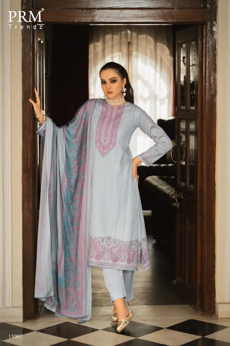 Stylish Prm Leora Jam Silk Digital Print With Handwork Salwar Kameez Wholesale 2026