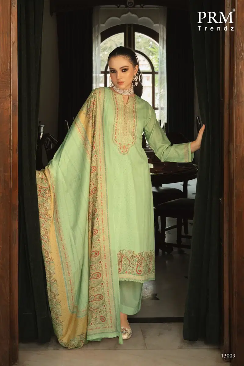 Stylish Prm Leora Jam Silk Digital Print With Handwork Salwar Kameez Wholesale 2026