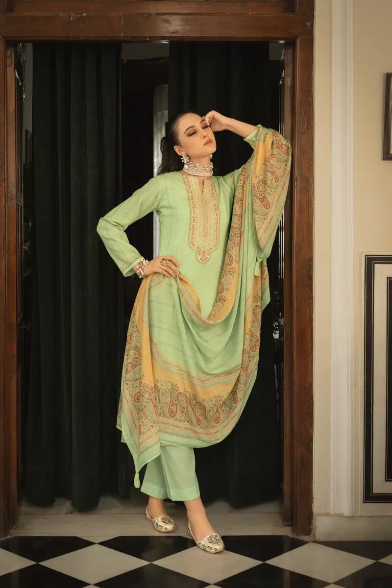 Stylish Prm Leora Jam Silk Digital Print With Handwork Salwar Kameez Wholesale 2026