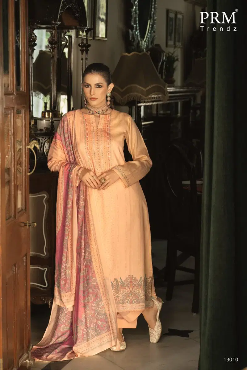 Stylish Prm Leora Jam Silk Digital Print With Handwork Salwar Kameez Wholesale 2026