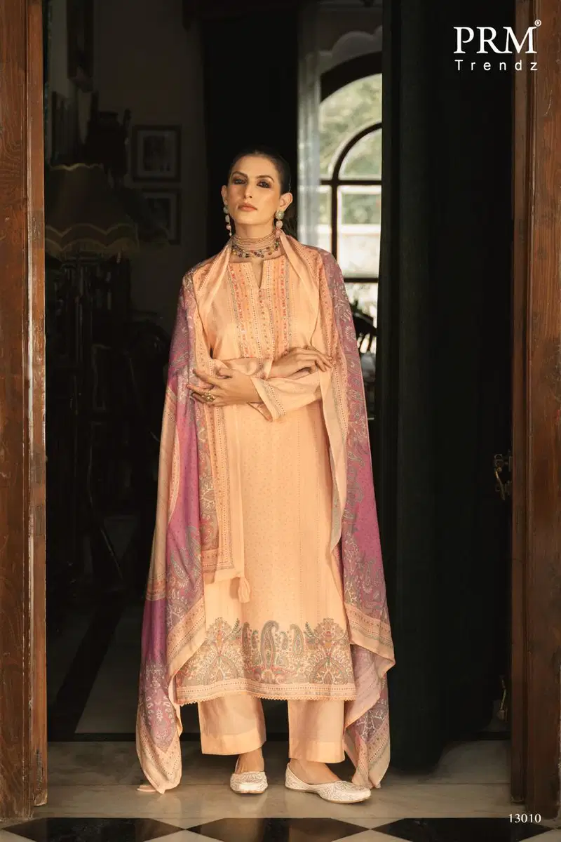Stylish Prm Leora Jam Silk Digital Print With Handwork Salwar Kameez Wholesale 2026