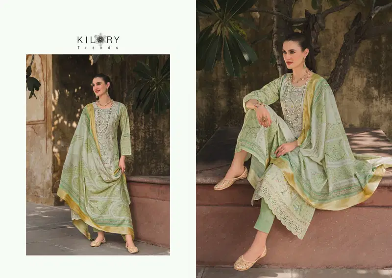Stylish Kilory Mehfilen Lawn Cotton Digital Print With Embroidery Salwar Kameez Wholesale 2026