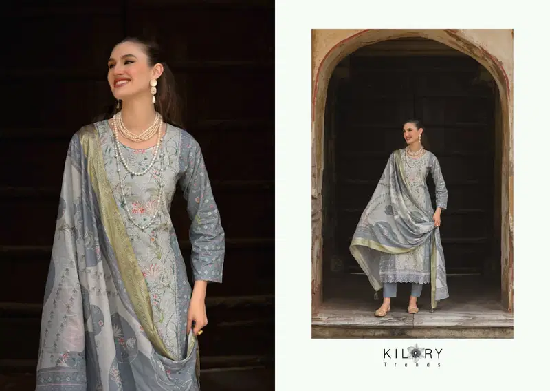 Stylish Kilory Mehfilen Lawn Cotton Digital Print With Embroidery Salwar Kameez Wholesale 2026