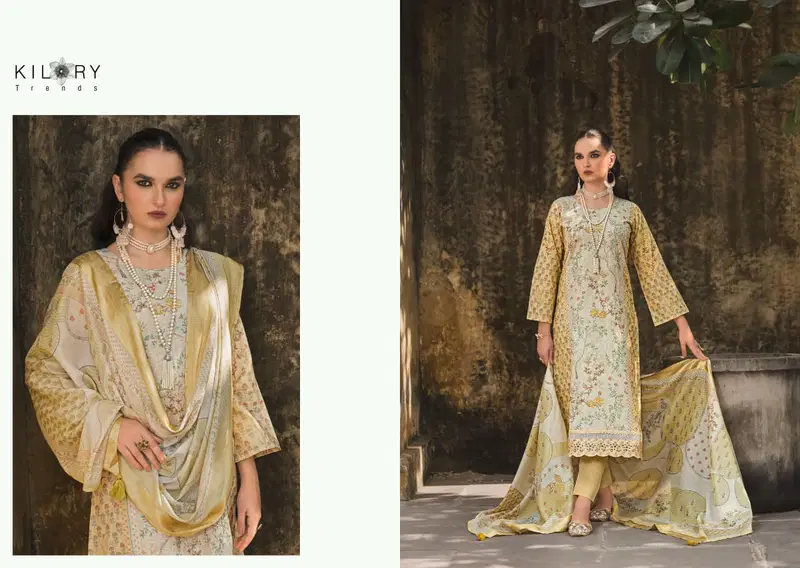 Stylish Kilory Mehfilen Lawn Cotton Digital Print With Embroidery Salwar Kameez Wholesale 2026