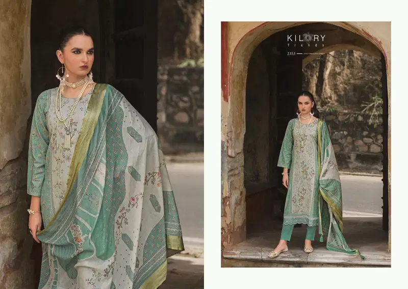 Stylish Kilory Mehfilen Lawn Cotton Digital Print With Embroidery Salwar Kameez Wholesale 2026