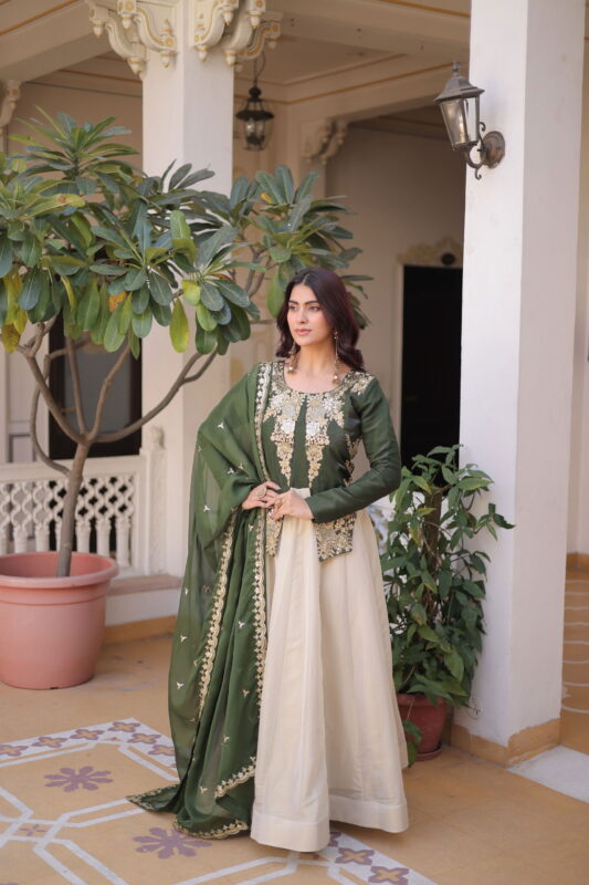 Latest Lekha KA 1231 Glass Roman Sequins Embroidery Gown With Dupatta Wholesale 2026