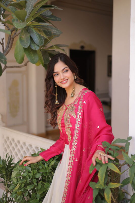 Latest Lekha KA 1231 Glass Roman Sequins Embroidery Gown With Dupatta Wholesale 2026