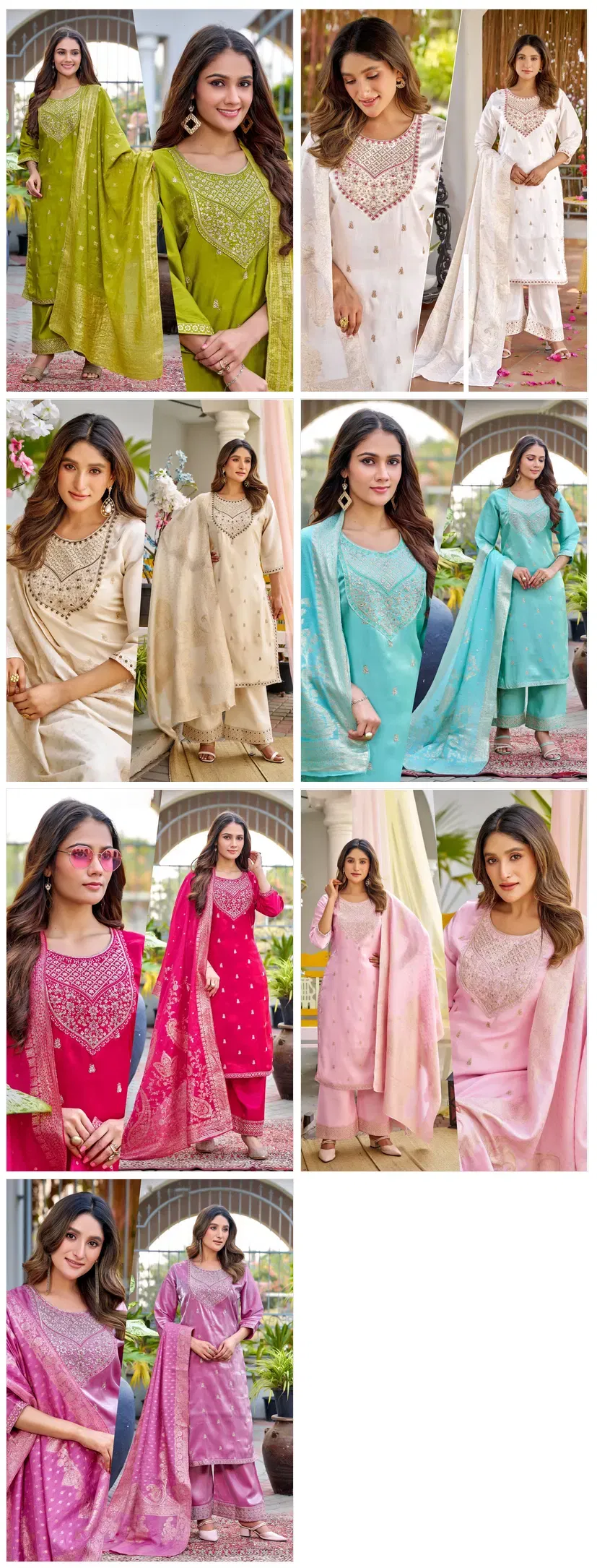 Stylish Naisha K 665 Roman Glass With Work Kurti Pant And Dupatta Collection Wholesale 2026