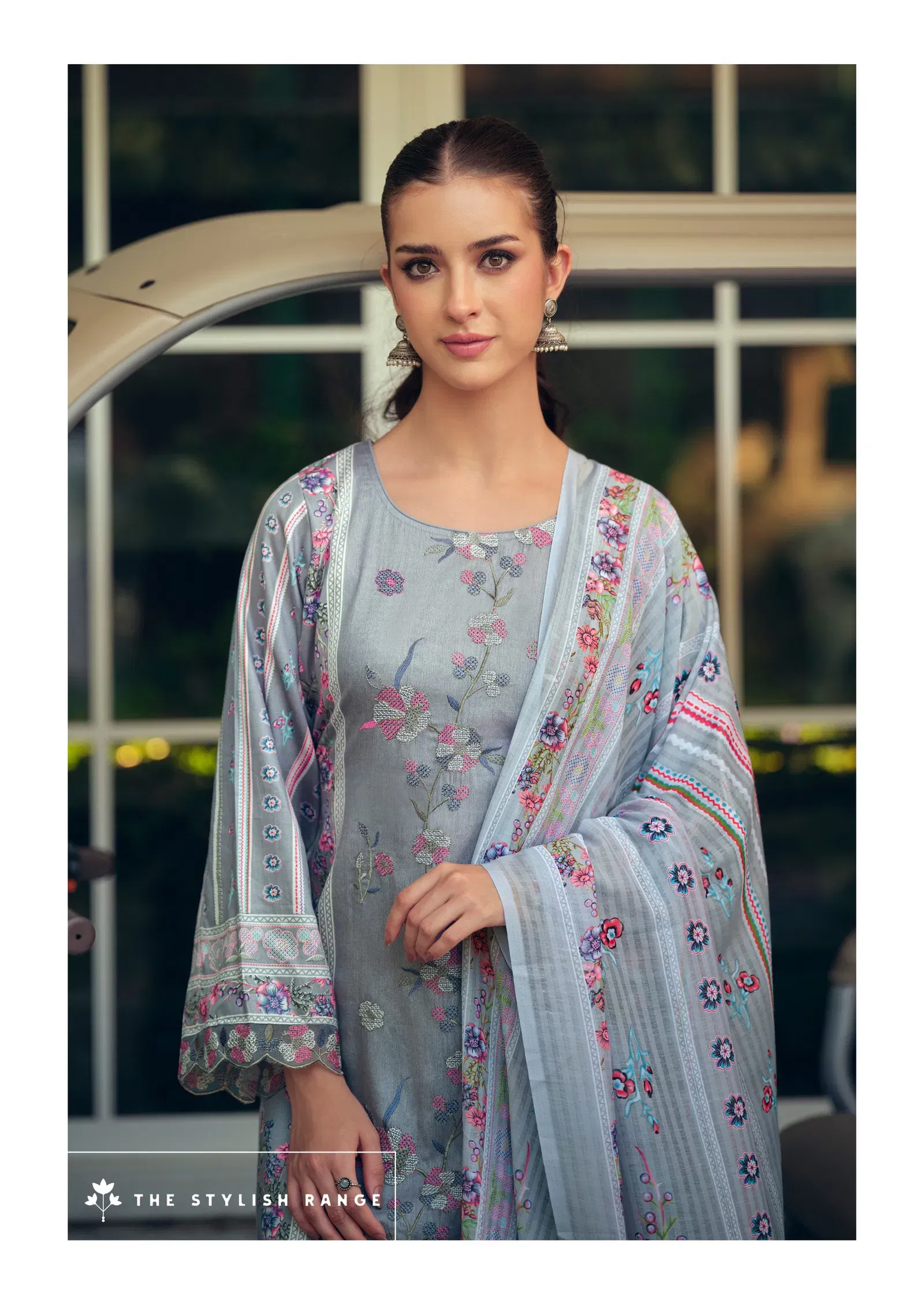 Latest Hermitage Mazda Jam Satin With Threadwork Embroidery Dress Material Wholesale 2026