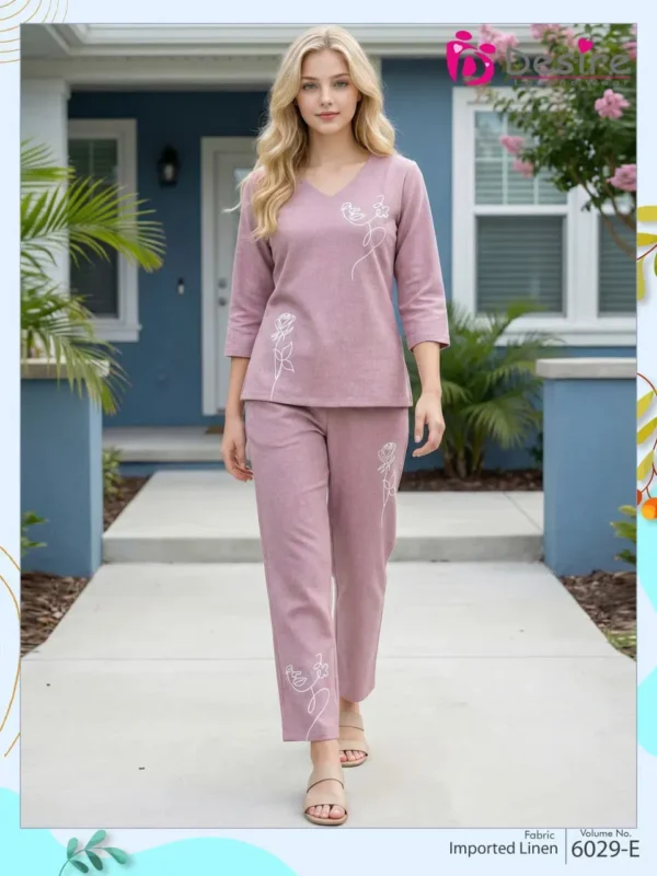 Stylish Desire Premium Series 2 Imported Linen Top With Bottom Collection Wholesale 2026