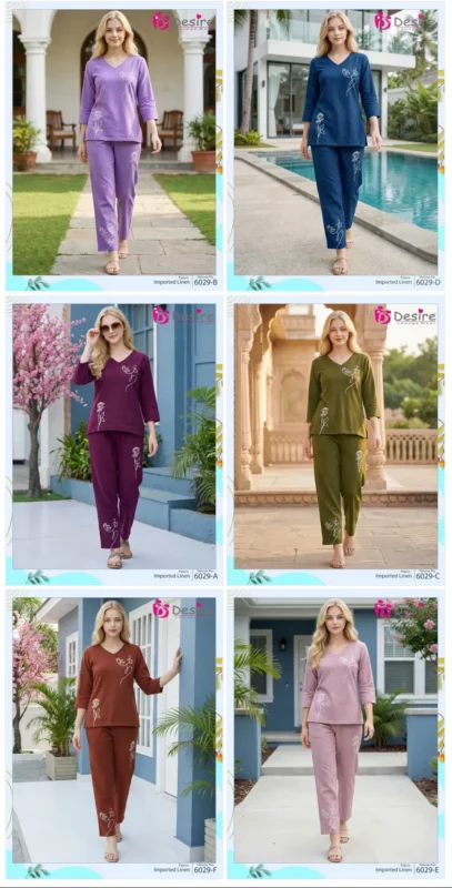Stylish Desire Premium Series 2 Imported Linen Top With Bottom Collection Wholesale 2026
