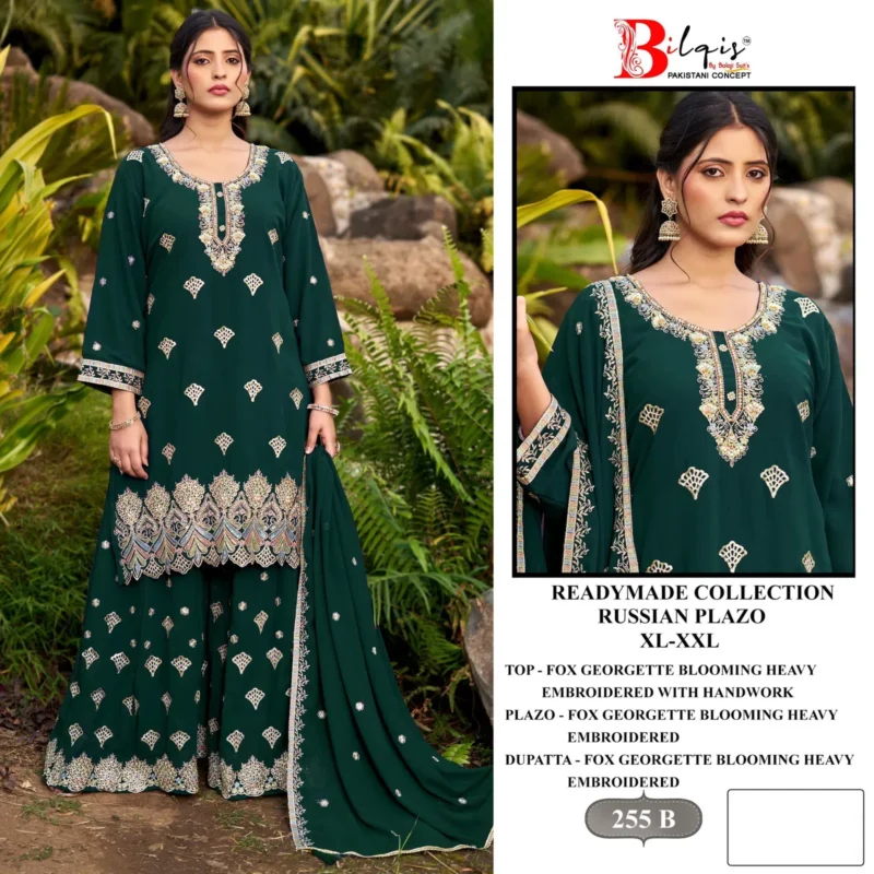 Stylish Bilqis B 255 A To D Faux Georgette With Embroidery Work Pakistani Suits Wholesale 2026 2 Stylish Bilqis B 255 A To D Faux Georgette With Embroidery Work Pakistani Suits Wholesale 2026