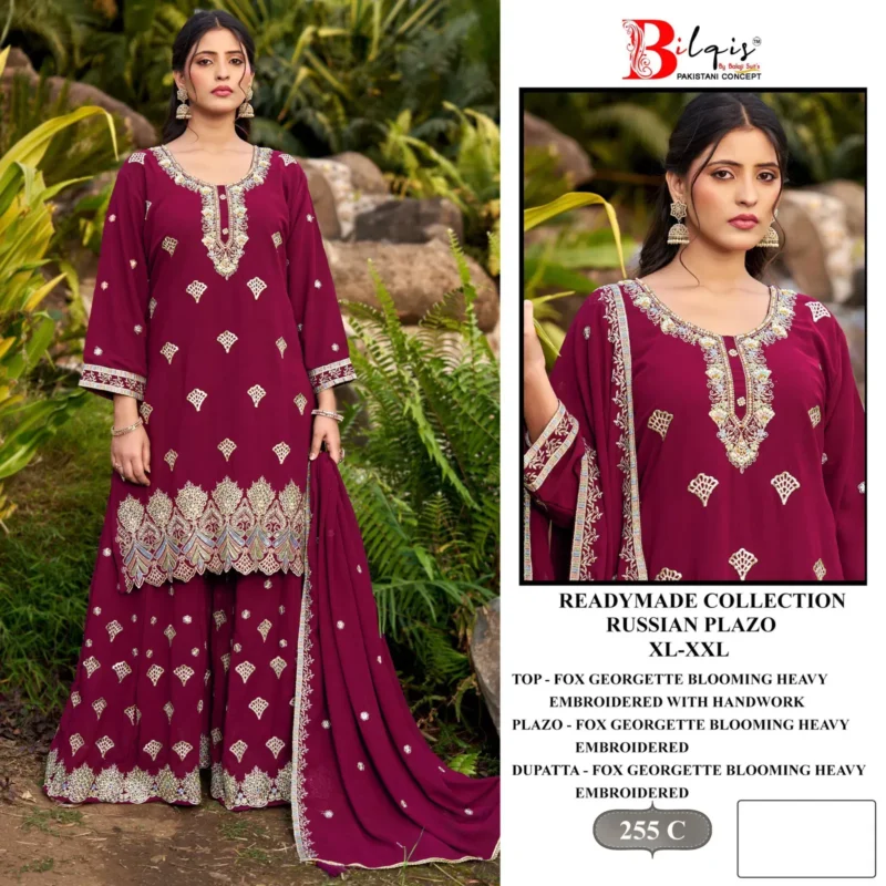 Stylish Bilqis B 255 A To D Faux Georgette With Embroidery Work Pakistani Suits Wholesale 2026 3 Stylish Bilqis B 255 A To D Faux Georgette With Embroidery Work Pakistani Suits Wholesale 2026