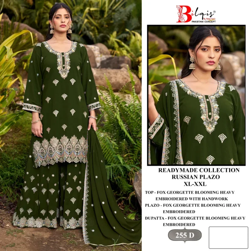Stylish Bilqis B 255 A To D Faux Georgette With Embroidery Work Pakistani Suits Wholesale 2026 4 Stylish Bilqis B 255 A To D Faux Georgette With Embroidery Work Pakistani Suits Wholesale 2026