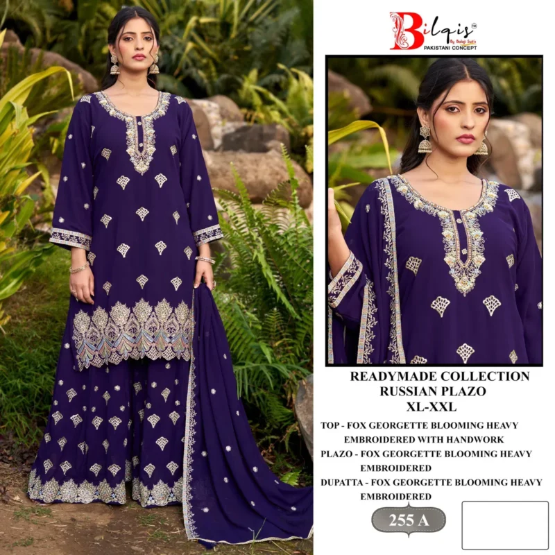 Stylish Bilqis B 255 A To D Faux Georgette With Embroidery Work Pakistani Suits Wholesale 2026 6 Stylish Bilqis B 255 A To D Faux Georgette With Embroidery Work Pakistani Suits Wholesale 2026
