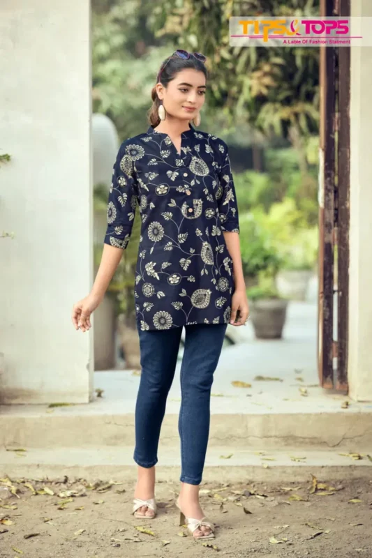 Stylish Tips And Tops Cotton Shorties Vol 9 Cotton Print Short Top Collection Wholesale 2026