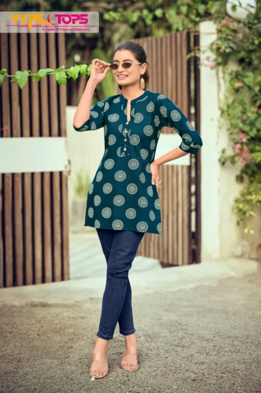 Stylish Tips And Tops Cotton Shorties Vol 9 Cotton Print Short Top Collection Wholesale 2026