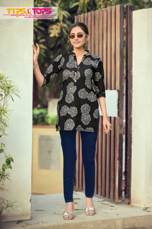 Stylish Tips And Tops Cotton Shorties Vol 9 Cotton Print Short Top Collection Wholesale 2026
