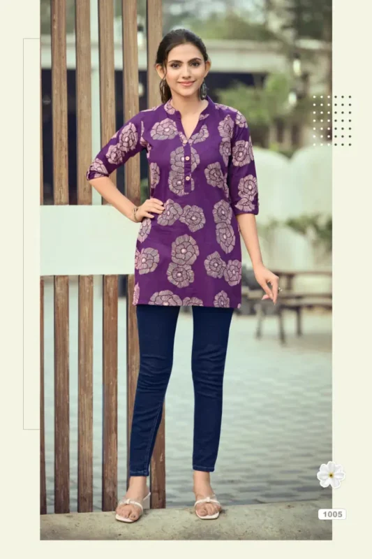 Stylish Tips And Tops Cotton Shorties Vol 9 Cotton Print Short Top Collection Wholesale 2026