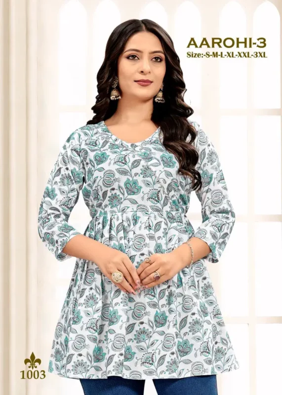 Beautiful Sangeet Aarohi Vol 3 Rayon With Print Casual Wear Short Top Collection Wholesale 2026