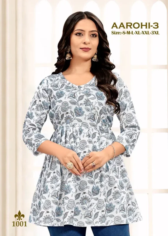 Beautiful Sangeet Aarohi Vol 3 Rayon With Print Casual Wear Short Top Collection Wholesale 2026