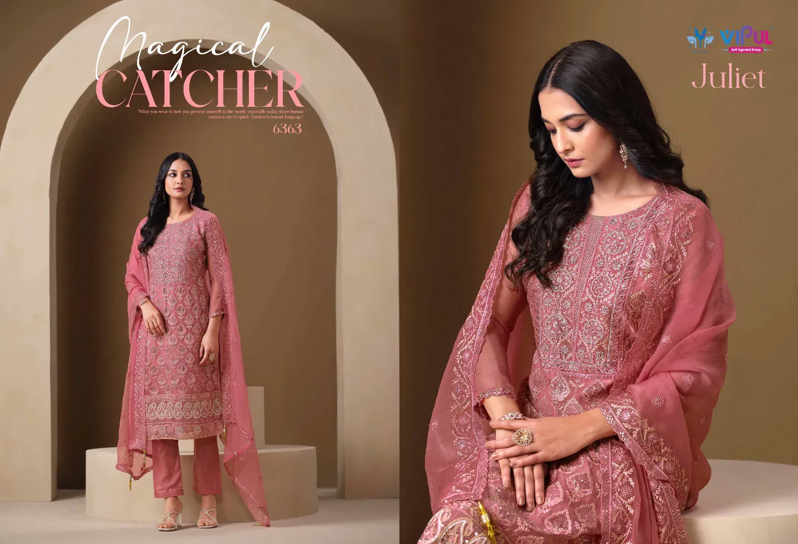 Launching Vipul Juliet Chiffon Embroidered Designer Salwar Kameez Wholesale 2026